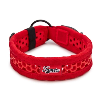 SOFTY Halsband | Länge: 40-46cm | Breite: 3,3cm | Farbe: rot/rot